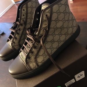 Gucci Beige Supreme High Top Sneakers